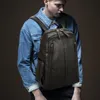 Sac à bandoulière pour hommes 2 couleurs simple Joker couleur unie en cuir étudiant sac à dos sports de plein air loisirs voyage sac à dos tendance double fermeture éclair mode sac à main 1003 #