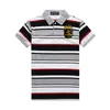 Summer Men Short Sleeve Cotton Stripe Fashion Leisure Polo Shirts Horse Graphic Golf Lapel Tops Tees Elegant Crown Designer Clothes 4U