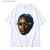 Homens camisetas Rapper Young Thug Thugger Azul Raro Gráfico Camiseta Mens Cool Hip Hop Oversized T-shirt Homem Retro Algodão Manga Curta Camiseta T240227