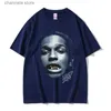 Erkek Tişörtler Rapçi Young Thug Thugger Retro Grafik Tişört Erkek Hip Hop Stil T-Shirt Erkek Moda Büyük Boy Tişörtleri Gotik Sokak Giydirme T240227