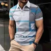 Męskie koszulki męskie koszulka Polo Waffle Drukuj T-shirt krótkie rękawie Mężczyzna oddychający Tops Busines