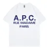 T-shirts pour hommes 2023 Mode d'été Hommes / Femmes T-shirts surdimensionnés APC Imprimer Hip Hop Chemise à manches courtes Vêtements Style coréen Streetwear Top Tee