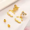 Diamant Perle Dangle Boucle D'oreille Designer Bijoux Femmes Luxe Charme Cadeau Boucles D'oreilles Avec Box Spring Romantique Amour Boucles D'oreilles Nouveaux Bijoux De Luxe Plaqué Or Goujon D'oreille