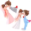 Garden Decorations 2 Pairs Of Wedding Decoration Romantic Couple Figurines Kissing For Anniversary Gift