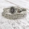 Link Armbanden Boheemse Wind Daisy Voor Vrouwen Onregelmatige Splicing Lederen Touw Eenvoudige Mode Bloem Kralen Party Sieraden