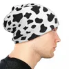 Bérets – bonnet imprimé d'animaux de ferme, chapeaux amusants, taches de vache, Y2K, casquettes Cool pour hommes et femmes, Kpop, chapeau en tricot, personnalisé, chaud, automne