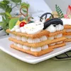 Decorative Flowers Simulation Sandwich Cookies 3 Layers Cream Fake Cake Food Model Bakery Dessert Window Decoration Props Wedding Decor