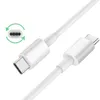 Cabo de dados USB-C tecido de 60 W 1 m 3 pés tipo c para c cabo de carregamento PD rápido trançado para iPhone 15 Plus Pro Max