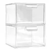 Storage Boxes Household With Drawers Clear Plastic Jewelry Makeup Organizer Space Saving Waterproof Multifunctional Stackable Smooth Vanity