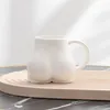 Kubki kreatywne zabawne pośladki ceramiczne białe czarny krem ​​porcelanowy filiżanki urocze kawa herbata do mleka na wodę spersonalizowane prezenty urodzinowe