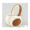 Ear Muffs Quente P Earmuffs Imitação de Pele Uni Estilo Doce Cor Pura Moda Dobrável Macio Simples Ajustável Acessórios de Inverno Drop de Dhhi9