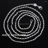 Kettingen Bulk Groothandel Veel 5PCS Gestempeld 925 Zilver Kleur 1.5mm Damesketting Italiaanse platte schakelketting 16''-30' met karabijnsluiting