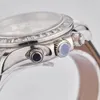 ダイヤモンドウォッチメンズウォッチローマ数字サファイアガラス自動機械ムーブメント40mmレザーストラップ高品質の腕時計モントレデフクル