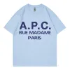 T-shirts pour hommes 2023 Mode d'été Hommes / Femmes T-shirts surdimensionnés APC Imprimer Hip Hop Chemise à manches courtes Vêtements Style coréen Streetwear Top Tee