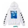 Off Whites Designer Mens Moda Hoodies Finger Print Ow Marca Moletom Com Capuz Oversize Womens Designers Whitees