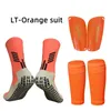 1 Kits Football Equipment High Quality Anti Slip Soccer Socks Elastic Shin Guards Pads With Pocket For Adult Kids Unisex 240226