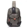 Mochila impermeável oxford homens cruz corpo mensageiro sacos sling peito dia pacote chaleira saco de viagem ombro único mochila volta