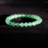 Link Bracelets Aesthetic Natural Chalcedony Stone Red Jade Aquamarines Beads Bracelet Luxury Woman Jewelry Reiki Healing Elastic Bangle Gift