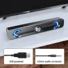 Subwoofer USB Wired Powerful Computer Speaker Bar Stereo Subwoofer Bass Speaker Surround Sound Box LED For PC Laptop Phone Tablet MP3