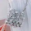 Umhängetaschen Illusionary Alien Crystal Chain Bag Handgefertigte Perlen Small Body Transparent Fairy Phone 240427