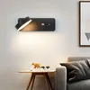 Vägglampa inomhus LED -lampor 9W Dimning med USB Laddningsrum vardagsrum nordiskt modern sängbelysning