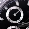 Męskie zegarek cal.4130 ruch 116500 szafir 40 mm mechaniczny automatyczny zegarek czarny biały tarcza pand płyta ceramiczna kółka ramki świetlnej