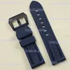 Assista Bandas de Alta Qualidade 22 24 26mm Preto Vermelho Azul Amarelo Laranja Faixa de Borracha para Panerai Pin Buckle Waterproof Strap com T240227 completo