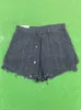 Shorts femininos deat sólido quente feminino falso duas peças de cintura alta a linha fina denim shorts estilo rua shopping goth 2024 verão outono 7e754 t240227