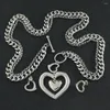 Necklace Earrings Set Fashion Stainless Steel Heart Jewelry Gold & Silver Color Chain Bracelet Stud Sets For Women High Quality