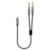 Cavi splitter audio Aux 2 in 1 Jack da 3,5 mm Audio stereo femmina a 2 maschi Cuffie con microfono Connettori a Y Cavi Adattatore