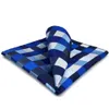 KH2 Hanky Viete à carreaux Blue Silver Black Mandkerchief Mens Mens Jacquard Pocket Square Suit Gift7276800