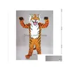 Mascot Professional Custom Bengal Tiger Cat Costume Suit Suit Halloween Drop Reliody Costume Dhdsv