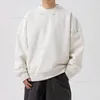 Sweat-shirt à capuche pour hommes, couleur unie, style Hip Hop, Baggy, décontracté, col rond, Y2k, pull avec fermeture éclair, vêtements de marque, 2024