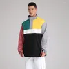 Kurtki narciarskie Patchwork Kolor narciarski Płaszcz luźne bluzę kobiety mężczyźni Wodoodporne wiatroodporne snowboard moda moda zimowa kurtka pulloverowa kurtka