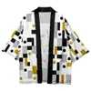 Vêtements ethniques Mode Imprimer Chemise blanche Haori 2024 Été Femmes Plage Trois quarts Kimono Hommes Cardigan surdimensionné Asiatique