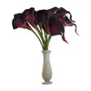 Decorative Flowers 20pc PU Calla Lily Simulation Flower Wedding Decoration Artificial Feel Bridal Bouquet