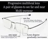 Zonnebril 2024 Occhiali Da Lettura Opvouwbare progressieve multifocale leesbril Frame Zie dichtbij en veraf Top 0 Voeg 0,75 toe aan 4 met etui