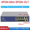 Fiber Optic Equipment Epon Olt 4Pon Mini 4Port med webbhanteringsstöd Onu Unlocked Compatible Huawei Zte Onu/Ont