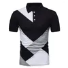 Herenpolo's Eenvoud Patroon Gedrukt Zomer Button Down Kraag Poloshirt Casual Tops Oversized Korte Mouw Trend Herenkleding