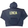 Designer Hoodie Balencigs Moda Hoodies Hoody Mens Suéteres de alta qualidade na moda marca casais outono inverno frente traseira padrão americano fita de papel carta y3