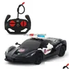 Electric/RC Car 1 24 RC Electric COP -leksaker med LED -lätta fjärrkontroll Racing Vehicle Model Gift for Kids 240223 Drop Delivery Gift Dh92o