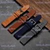 Bandas de reloj Banda de gamuza hecha a mano 16 18 19 20 21 22 mm Pulsera de estilo suave Mate Negro Marrón Azul para hombres y mujeres T240227