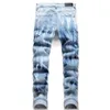 Hommes Designers Jeans Distressed Ripped Biker Slim Straight Denim pour hommes Imprimer Fashion Mans Skinny Pant