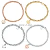 Lunettes de soleil Populaire S925 Argent 4mm Perles rondes Bracelet en forme de coeur Placage inférieur plus épais Boudoir Mode commémorative Glamour Jewelldomo H24227