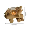 Candle Holders Votive Tealight Holder Tabletop Decorative Drift Wood Tea Light With 10 Candles Farmhouse Table Decor For