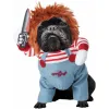 Costumes Halloween Dog Cosplay Chucky Costume Costume Dress Up Cat Cat Vêtements pour les petits chiens Boy Hat Halloween Cosplay Fête de Noël