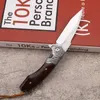 Specialerbjudande A2263 Flipper Folding Knife M390/VG10 Damascus Steel Tanto Point Blade Rosewood med stålplåthandtag utomhusbollslagerbricka snabba öppna knivar