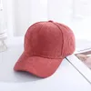 Bola bonés veludo boné de beisebol outono moda mulheres selvagens chapéus sólidos vintage casual beanie na moda estudante ajustável