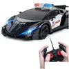 Electric/RC Car 1 24 RC Electric COP -leksaker med LED -lätta fjärrkontroll Racing Vehicle Model Gift for Kids 240223 Drop Delivery Gift Dh92o