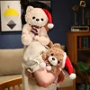 Plush Dolls Kawaii Christmas Teddy Bear Plush Toy Cute Stuffed Animals Bears Scarf with Hat Plushies Doll Soft Kids Toys for Christmas GiftsL231117